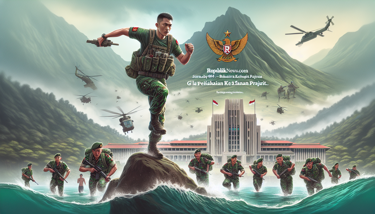 alt_text: Prajurit Sidoarjo mengikuti uji ketahanan dengan kegiatan hanmars dan renang.