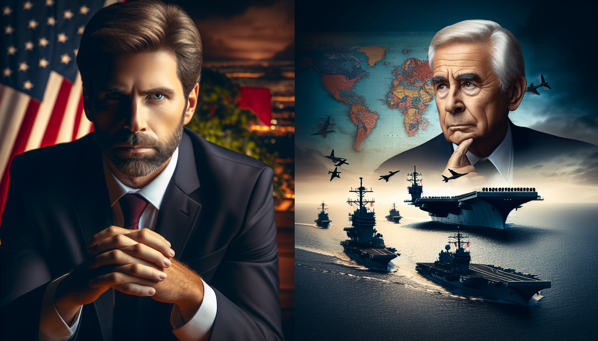 "alt_text": "Donald Trump dan PM Starmer berdiskusi, di latar ada kapal dari Armada Inggris."