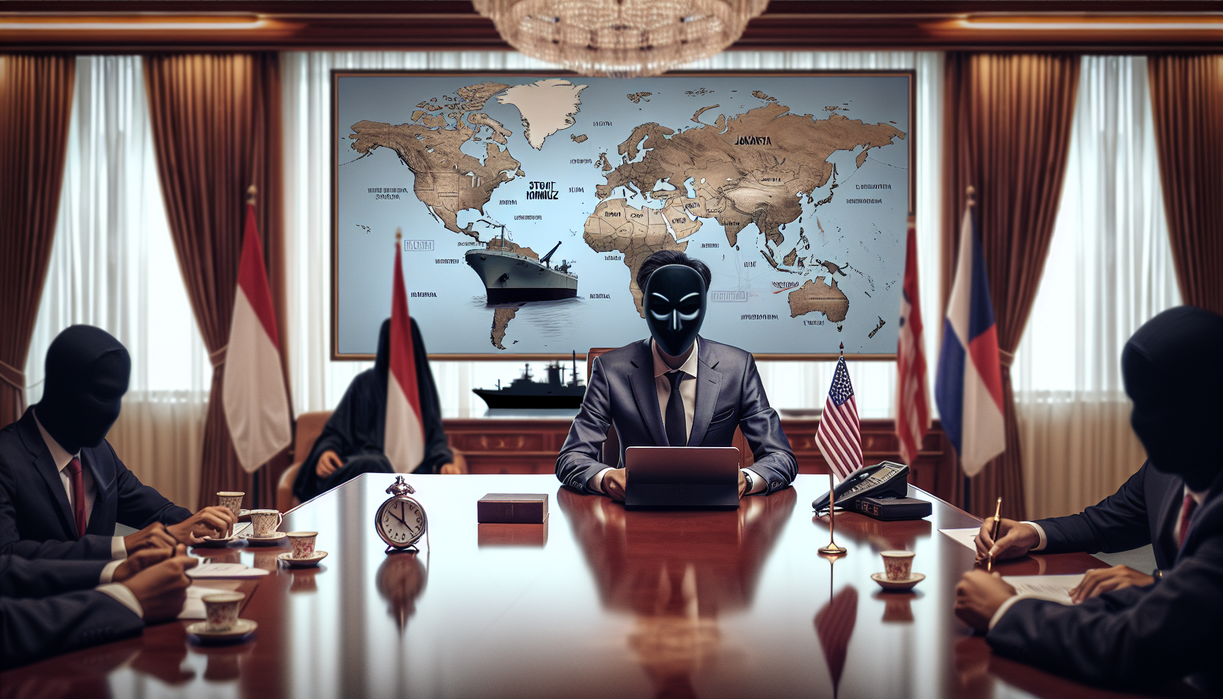 alt_text: Kapal perang di Selat Hormuz; Iran perkenalkan isyarat baru dalam protokol militer.